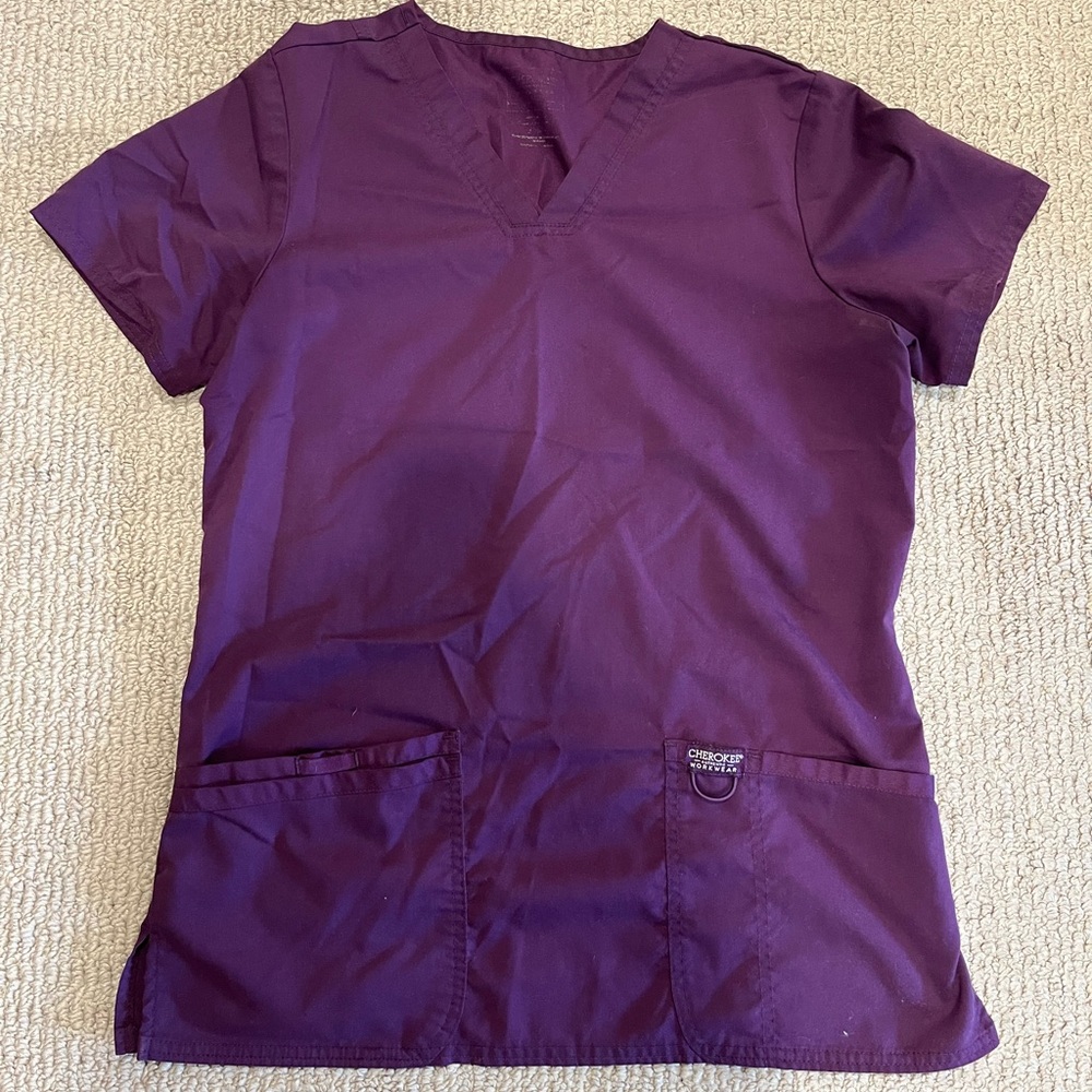 Purple Cherokee Revolution Scrub Top